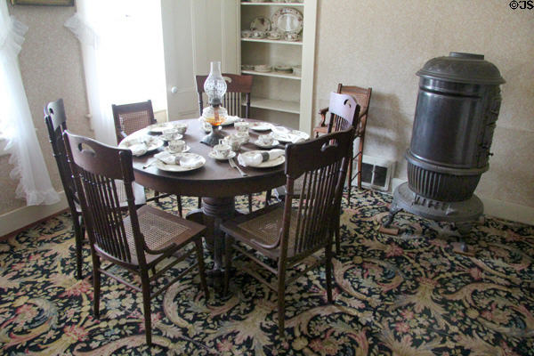 Dining room at Robert Frost Farm. Derry, NH.
