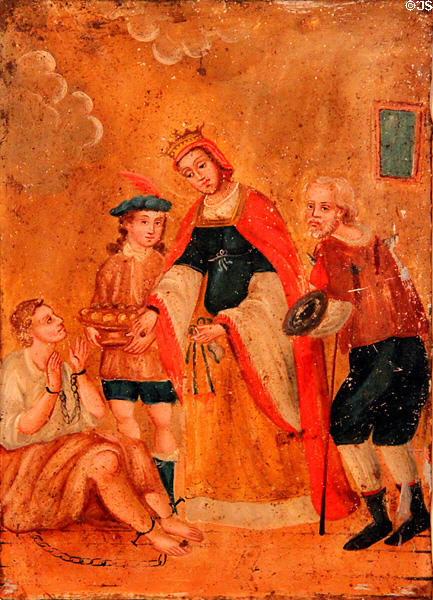 Santa Eduvigis painting (19thC) from Mexico at Museum of Spanish Colonial Art. Santa Fe, NM.