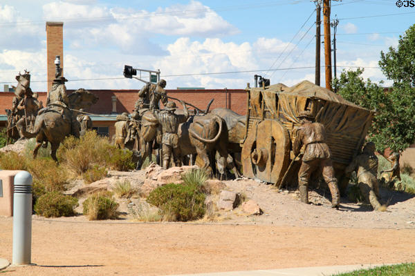 La Jornada sculpture (2005) by Renaldo "Sonny" Rivera & Betty Sabo at Albuquerque Museum. Albuquerque, NM.