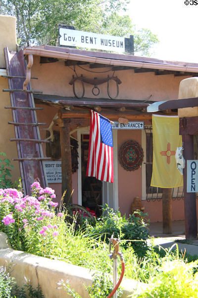 Governor Charles Bent House (c1840) Museum (117A Bent St.) in home of first American Governor of New Mexico, appointed (Sept. 1846) by Gen. Stephen Watts Kearny. Taos, NM.