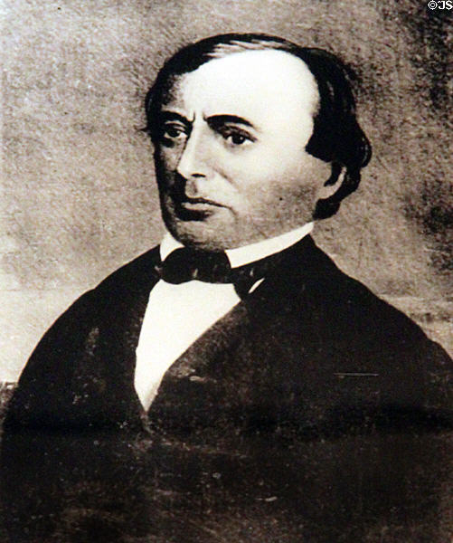 Portrait of Governor Charles Bent, murdered (Jan. 19, 1847) in his Taos home in the Navaho uprising at Governor Bent Museum. Taos, NM.