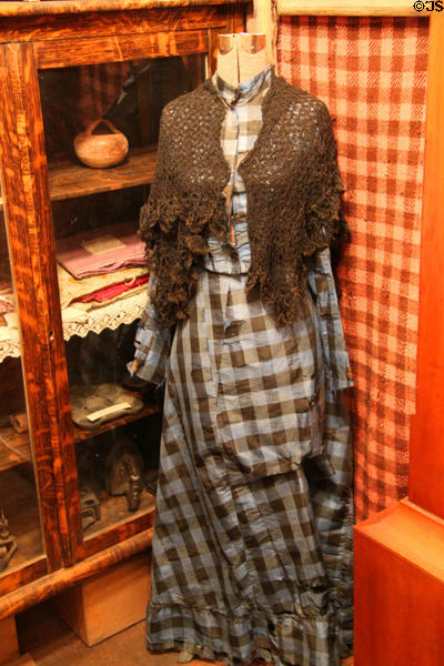 Dress of Maria Josefa Jaramillo Carson at Governor Bent Museum. Taos, NM.
