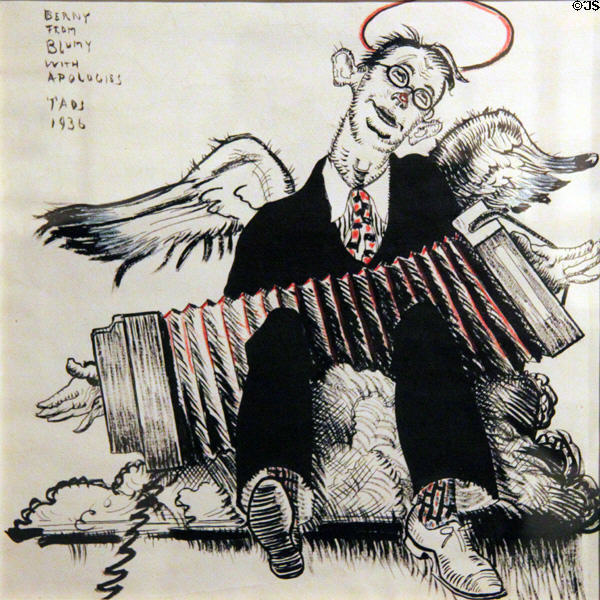 Sketch of Berny from Blumy with Apologies (1936) by Ernest L. Blumenschein at Blumenschein Home & Museum. Taos, NM.