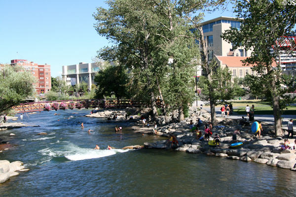 Wingfield Park on Truckee River. Reno, NV.