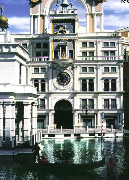 Clock tower after Venice's Piazza San Marco at Venetian Hotel. Las Vegas, NV.