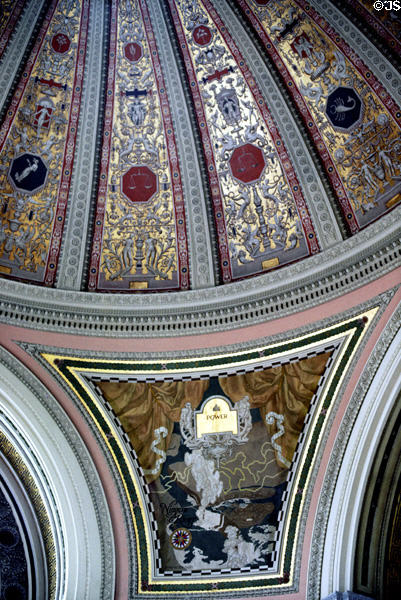 Painted dome interior of Buffalo Savings Bank. Buffalo, NY.