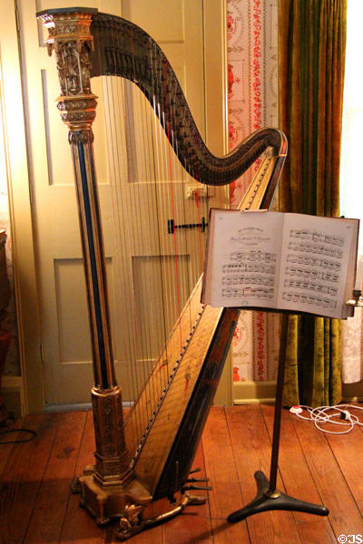 Harp at Millard Fillmore House. East Aurora, NY.