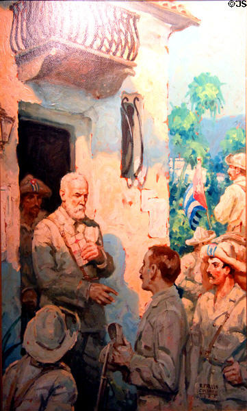 A Message to Garcia painting (1925) by Ralph Pallen Coleman at Elbert Hubbard Roycroft Museum. East Aurora, NY.