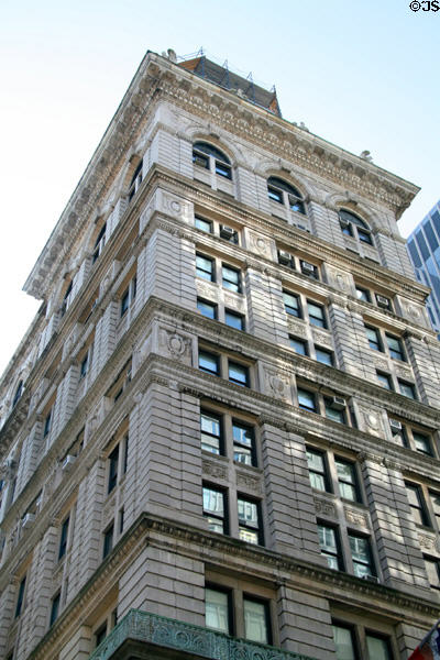 New York Life Insurance Building (1899) (346 Broadway at Leonard St.) now city offices. New York, NY. Style: Beaux Arts. Architect: Stephen D. Hatch of McKim, Mead & White. On National Register.