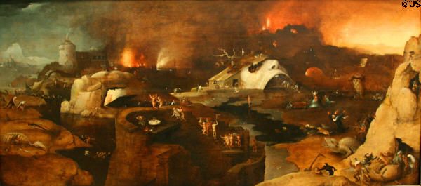 Christ's Descent into Hell painting (c1550s) in style of Hieronymus Bosch at Metropolitan Museum of Art. New York, NY.