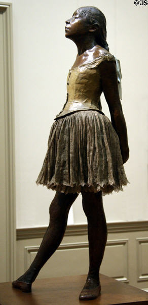 Fourteen-Year-Old Dancer bronze sculpture (c1880) by Edgar Degas at Metropolitan Museum of Art. New York, NY.