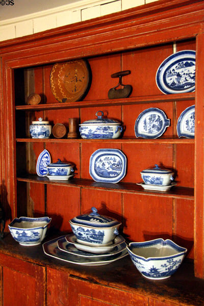 Antique China serving dishes at Mount Vernon Hotel Museum. New York, NY.
