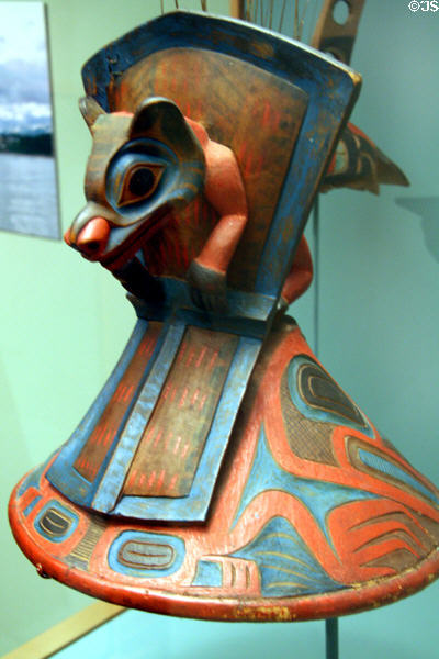 Teikweidi brown bear clan hat (c1860) at National Museum of American Indian. New York, NY.
