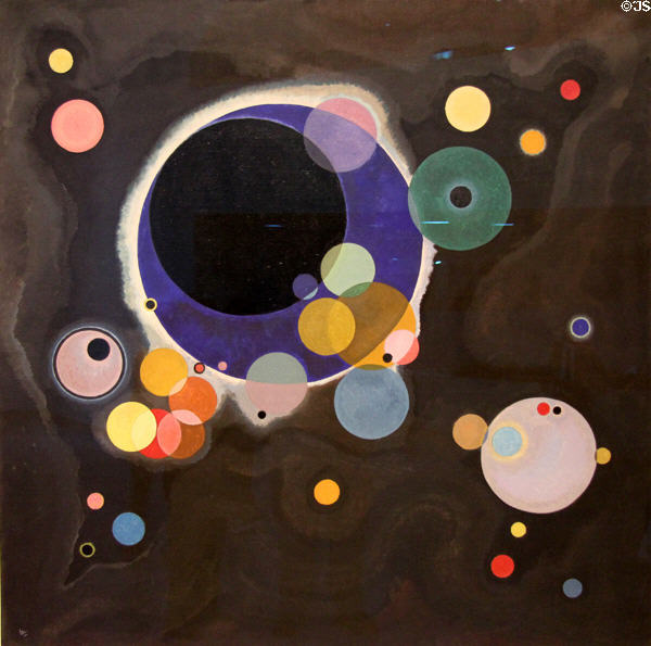 Several Circles painting (1926) by Vasily Kandinsky at Guggenheim Museum. New York City, NY.