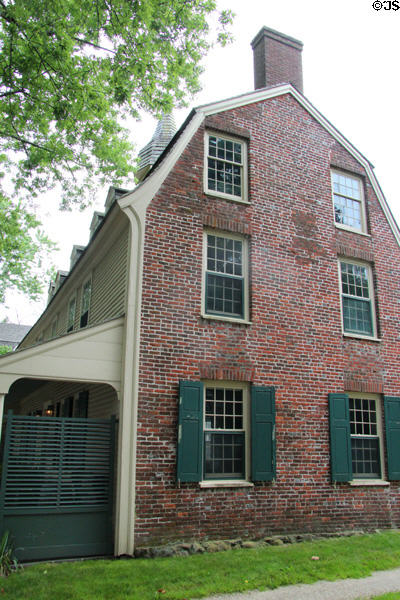 Brick ends of wooden Clinton Academy. East Hampton, NY.