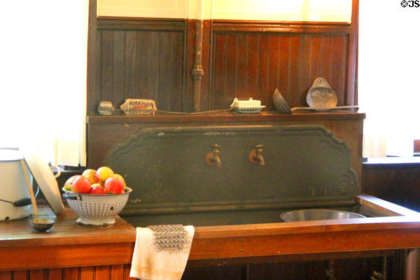 Kitchen sink at Roosevelt's Sagamore Hill NHS. Cove Neck, NY.