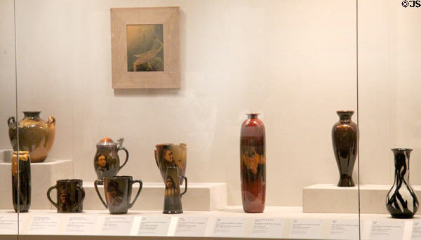 Collection of Rookwood Pottery at Cincinnati Art Museum. Cincinnati, OH.