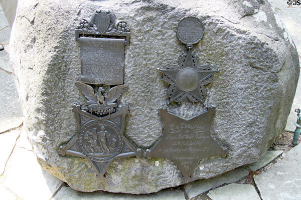 Colonel Webb Cook Hayes Congressional Medal of Honor for Spanish American War action in the Philippines 1899 enlarge at his grave at Hayes Presidential Center. Fremont, OH.