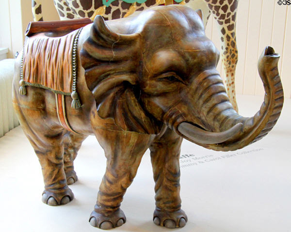Carousel elephant (c1920) by Matthieu from France at Merry-Go-Round Museum. Sandusky, OH.