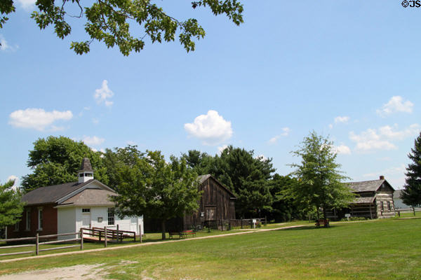 Heritage buildings moved to Historic Lyme Village Museum. Bellevue, OH.