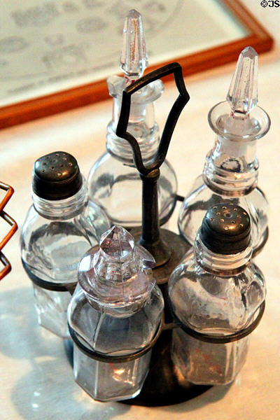 Cruet set at Edison Birthplace Museum. Milan, OH.