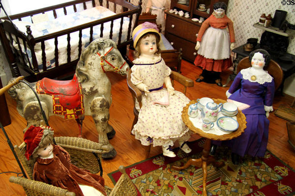 Doll display at Milan Historical Museum. Milan, OH.