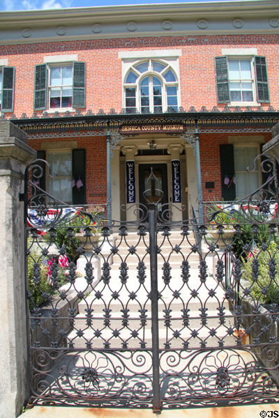 Entrance gate of Seneca County Museum (c1853) (28 Clay St.). Tiffin, OH.