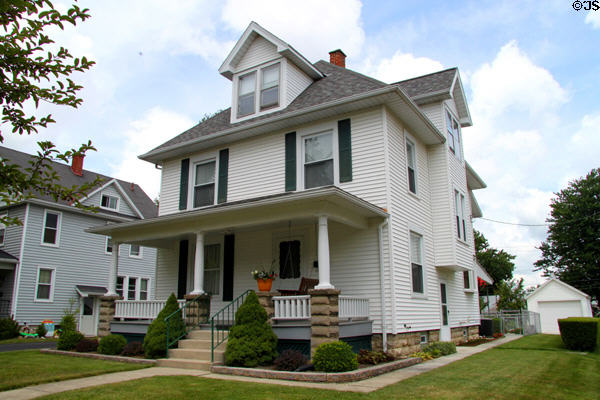 Foursquare style house (48 Wentz St.). Tiffin, OH.
