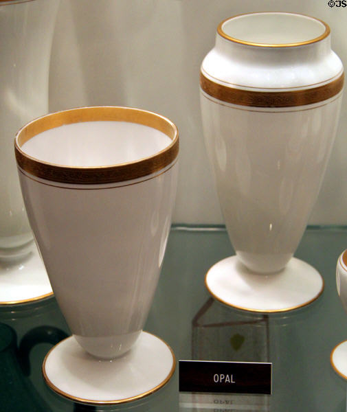 Opal glass at Tiffin Glass Museum. Tiffin, OH.