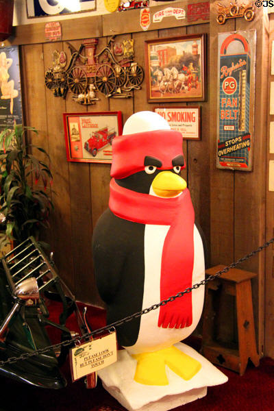 Decorative penguin at Canton Classic Car Museum. Canton, OH.