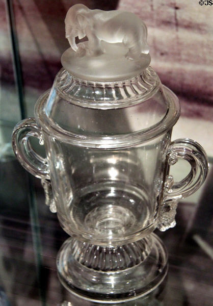 Canton Glass covered goblet Jumbo pattern at McKinley Presidential Library & Museum. Canton, OH.