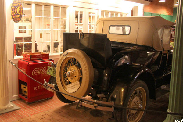 Antique roadster with rumble seat at McKinley Presidential Library & Museum. Canton, OH.
