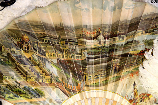 Worlds Columbian Exposition Fan (1893) at Sherwood-Davidson House. Newark, OH.