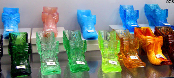 Degenhart glass shoes at Degenhart Paperweight & Glass Museum. Cambridge, OH.