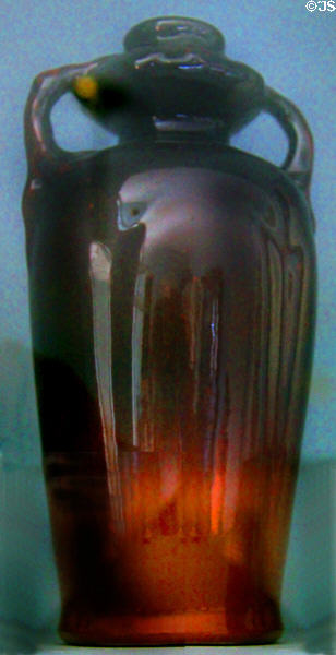Floretta vase (1904) by S.A. Weller Pottery Co. at Mathews House Museum. Zanesville, OH.