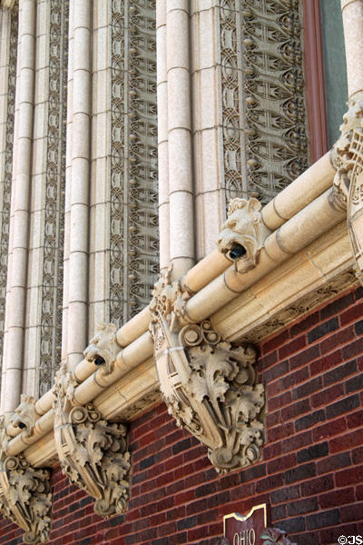 Row of lions and garlands on Sullivan's People's Federal Savings & Loan Assn. Sidney, OH.