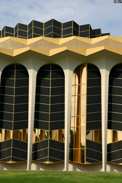 Facade of Graduate Center of Oral Roberts University. Tulsa, OK.