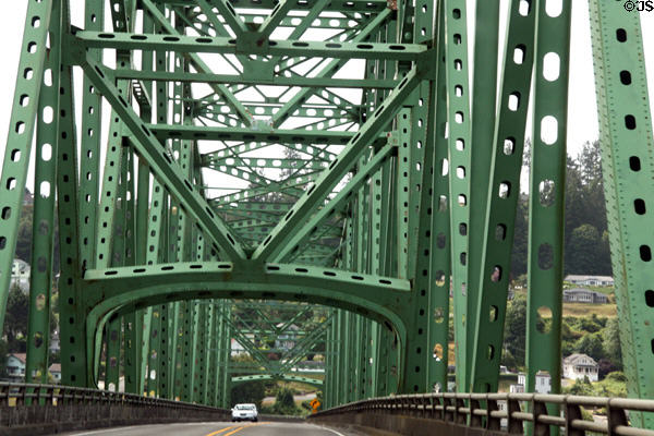 Ironwork structure of Astoria-Megler Bridge. Astoria, OR.