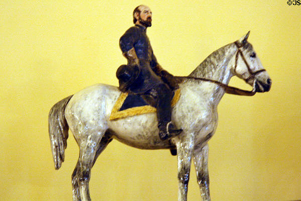 Porcelain figure of Major General George Gordon Meade in living room of Eisenhower National Historic Site. Gettysburg, PA.
