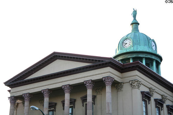Dome with clock of Lancaster County Courthouse. Lancaster, PA.