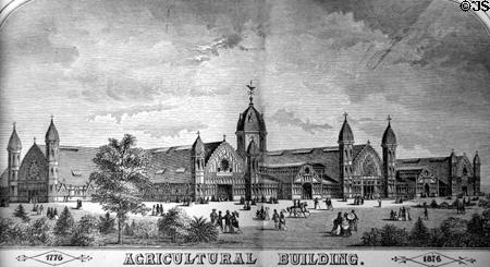Agricultural Hall at Centennial Exposition (820x540 feet) (cost $26,641). Philadelphia, PA.