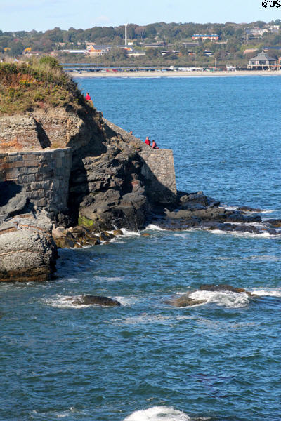 Cliffs on Cliff Walk. Newport, RI.