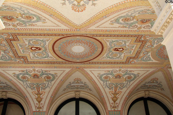 Loggia mosaic ceiling at The Breakers. Newport, RI.