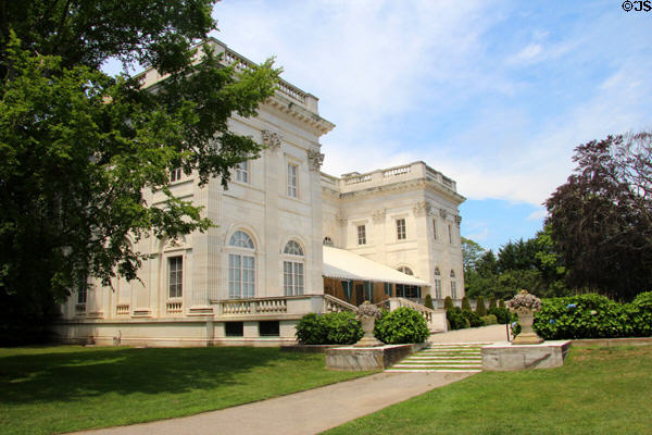Ocean-side facade at Marble House. Newport, RI.