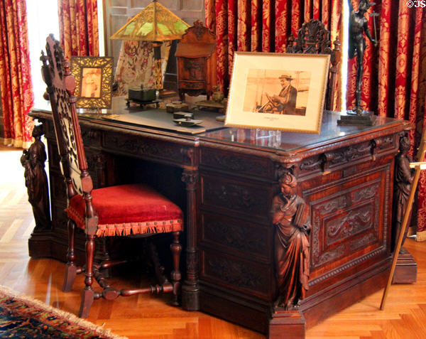 Sitting room desk at Rosecliff. Newport, RI.