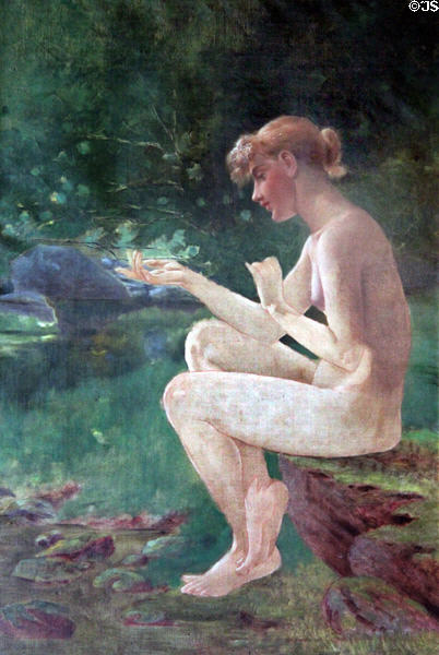 Syrinx Changed to a Reed painting (c1903) by John Elliott at Newport Art Museum. Newport, RI.
