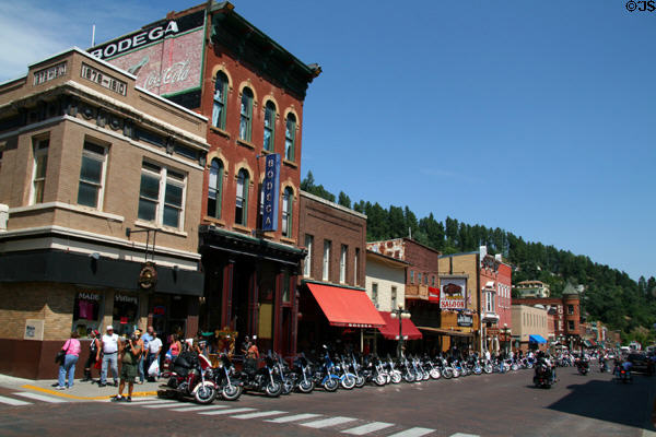 Frontier streetscape along Main Street. Deadwood, SD.