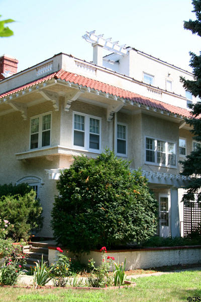 Sam Speier House (1916) (226 N. Duluth Ave.) in Cathedral Historic District. Sioux Falls, SD. Style: Spanish Style.