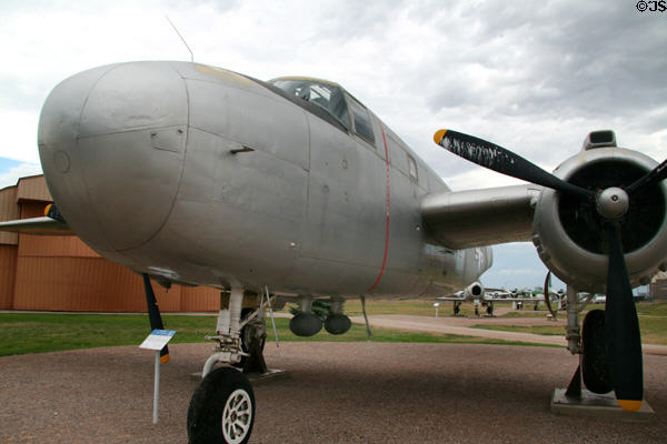 Nose of North American B-25J Mitchell III at South Dakota Air & Space Museum. SD.