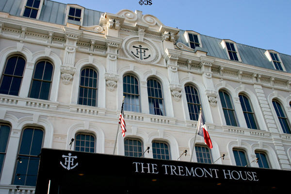 Leon & H. Blum Co. building / Tremont House hotel facade. Galveston, TX.